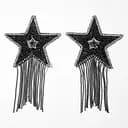 Пестис-звезды с бахромой JSY Nipple Sticker RT236112 Black, стикеры