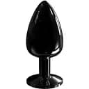 Металлическая анальная пробка с кристаллом Dorcel Diamond Plug Black M