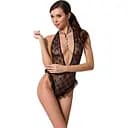 Боді монокіні з глибоким декольте Passion OTAVIA Body black L/XL