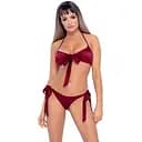 Комплект Cottelli Lingerie Bra and Briefs L/XL червоний