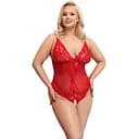 Боді Cottelli Curves otwarte 4XL (червоний)