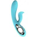 Вібратор-кролик Boss Series Daro 19.5 см блакитний