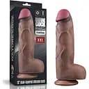 Фалоімітатор Dual-Layered Silicone Nature Cock 12'' 31 см коричневий