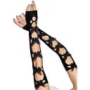 Мітенки Leg Avenue Butterfly applique arm warmers Black метелики