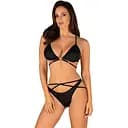 Комплект белья Obsessive Cobra Nive L/XL черный