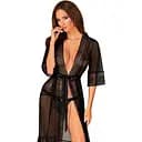 Пеньюар Obsessive Estiqua XS/S чорний