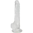 Прозрачный фаллоимитатор Alive Jelly Dildo Lusty, ТПЕ, присоска, диаметр 3,2 см, длина 18 см