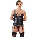 Комплект Cottelli Collection Bondage Cami Suspender M черный