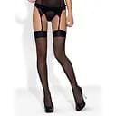 Чулки под пояс Obsessive S800 S/M черный