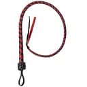 Плеть с рукоятью, натуральная кожа, цвет черно-красный, длина - 120 см