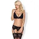 Комплект білизни Obsessive 810 S/M чорний