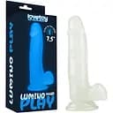 Неоновий фалоімітатор LoveToy Lumino Play 19 см блакитний