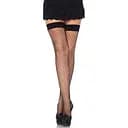 Панчохи Leg Avenue Fishnet Thigh Highs + Black Plus size