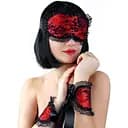 Кружевная маска на глаза с наручниками Mask and Handcuffs