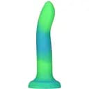 Фалоімітатор Addiction Rave 8″, що світиться в темряві, Glow in the Dark Dildo Blue Green, 20,3 см