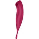 Вакуумний кліторальний стимулятор з вібрацією Satisfyer Twirling Pro+ червоний