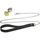 Металлическая анальная пробка Art of Sex Metal Anal Plug with Leash size L с поводком
