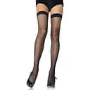 Панчохи Leg Avenue Nylon Fishnet Thigh Highs Black One size