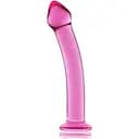 Фалоімітатор LoveToy Glass Romance 18.5 см рожевий