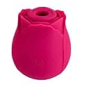 Вакуумний стимулятор клітора з вібрацією Boss Series Rose бордовий