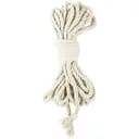 Бавовняна мотузка BDSM 8 метрів, 6 мм, колір білий