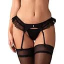 Пояс для панчіх Obsessive Stelisa S/M (чорний)