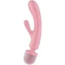 Вібратор для пар Satisfyer Triple Lover Pink: Потрійна стимуляція управління через рожевий додаток