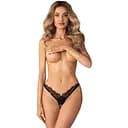 Трусики-стрінги Obsessive Arrowel L/XL чорний