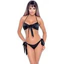 Комплект Cottelli Lingerie Bra and Briefs S/M чорний