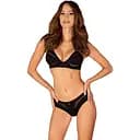 Комплект белья Obsessive Amoria M/L черный