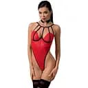 Боди с высоким вырезом бедра AKITA Body red - Passion Exclusive L/XL