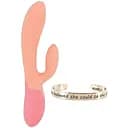 Вібратор-кролик Rianne S: Xena Peach/Coral 10 режимів роботи медичний силікон