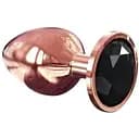 Золотая металлическая анальная пробка с кристаллом Dorcel Diamond Plug L