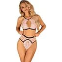 Комплект білизни Obsessive Lilines S/M рожевий