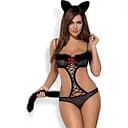 Эротический костюм Obsessive Gepardina L/XL черный