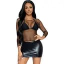 Топ Leg Avenue Long Sleeves T-Shirts Black One Size