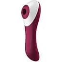Вакуумний стимулятор із вібрацією Satisfyer Dual Crush Wine Red Wine Red