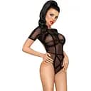 Боді Penthouse Be Mine Black виріз на спинці імітація стреп у вигляді геометричного малюнка XL