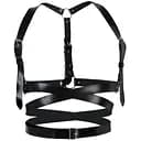 Шкіряна портупея Art of Sex - Melani Leather harness, Чорна, XS-M
