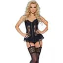 Комплект білизни Roxana Gorset i stringi 6585 S чорний