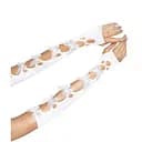 Мітенки Leg Avenue Butterfly applique arm warmers White метелики