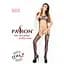 Бодистокинг Passion BS016 комбинезон имитация топа и чулок S/M/L black - миниатюра 5