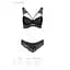 Комплект из эко-кожи с кружевом Passion Loona Set black L/XL - миниатюра 7