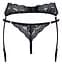 Стринги з поясом для чулок Cotelli Collection String & Suspender Belt black, M Cottelli 513223218741031 90468 - мініатюра 4