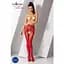 Эротические колготки-бодистокинг Passion S007 red красивые ажурные колготки с вырезом S/M/L - миниатюра 2