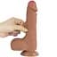 Фаллоимитатор Sliding-Skin Dual Layer Dong 7.5apos;apos; 19.5 см (коричневый) - миниатюра 2