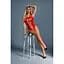 Бодистокинг Caprice Lingerie Model 02 One size Red имитация шнуровки мелкая сетка кружево - миниатюра 1