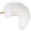 Металева анальна пробка Лисячий хвіст Lockink Sevanda White Fox-Tail Anal Rose-shape Plug - мініатюра 2