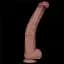 Фаллоимитатор Dual-Layered Silicone Nature Cock 14.5'' 37.5 см коричневый - миниатюра 9