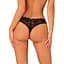 Мереживні стрінги Obsessive Donna Dream crotchless Thong M/L Black, відкритий доступ - мініатюра 2